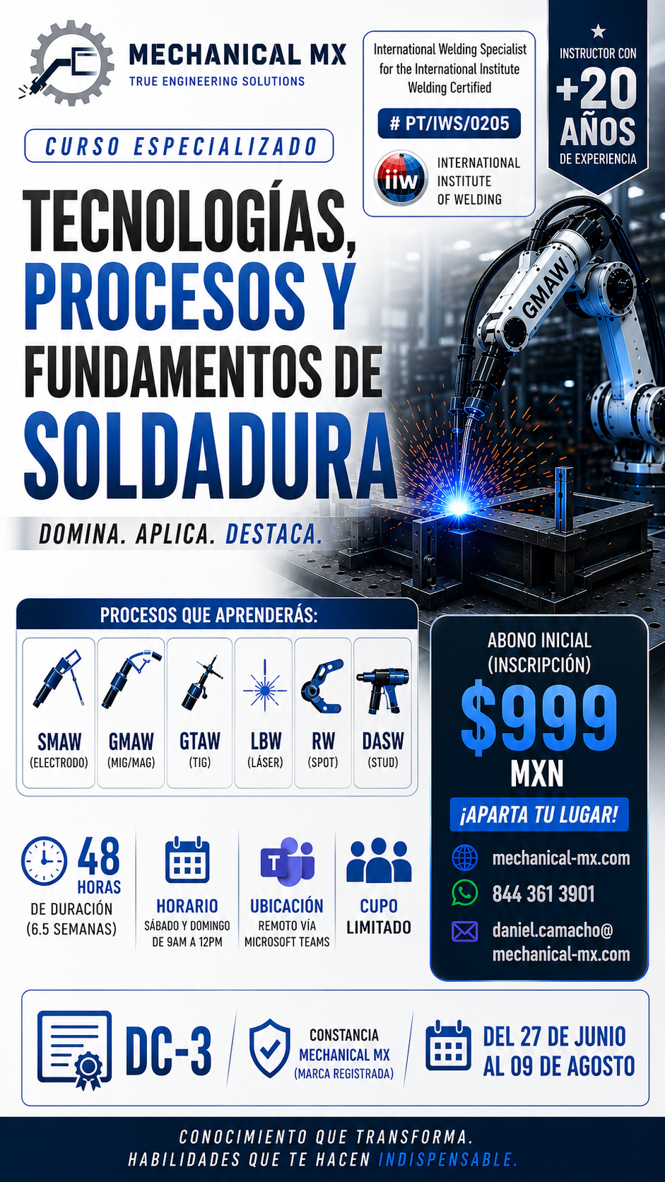 TÉCNOLOGÍAS, PROCESOS Y FUNDAMENTOS DE SOLDADURA 9 a 16